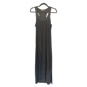Cotton Citizen Gray Semi Sheer Tank Side Slit Maxi Dress Size Small